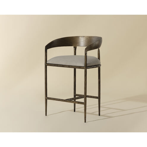 Zanatta 35 inch Zenith Taupe Grey Counter Stool